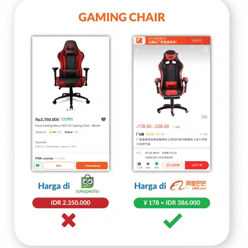 perbandingan harga gaming chair